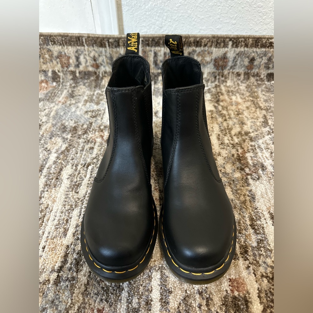 Dr. Martens Black Boots with Yellow Accents